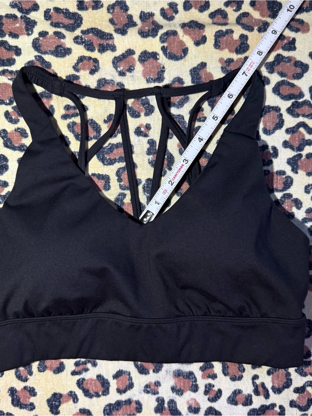 all in motion Black Strappy Back Sports Bra Pilates Yoga - Picture 8 of 11